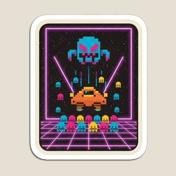 Item preview, RetroArcadeGamingSpaceInvaderPixelArt80sVideoGame designed and sold by DarkNight9.