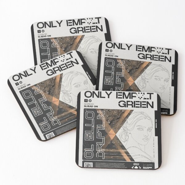 Item preview, ONLY EMPLT GREEN: Minimalist Solarpunk Portrait designed and sold by Raw-Ink.