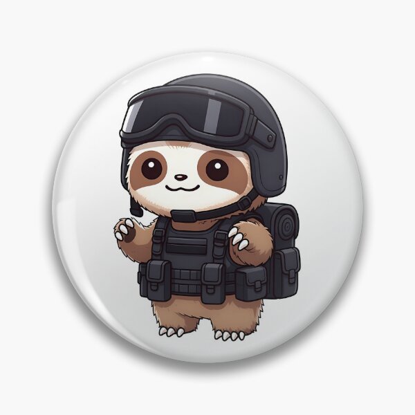Item preview, Cute Tactical Sloth Operator Cartoon designed and sold by k3rstman1.