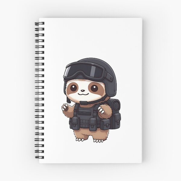 Item preview, Cute Tactical Sloth Operator Cartoon designed and sold by k3rstman1.