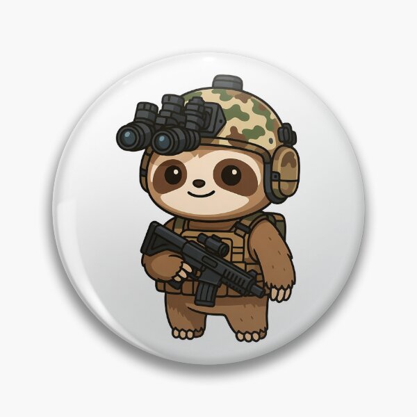 Item preview, Cute Tactical Sloth Soldier Rifle designed and sold by k3rstman1.