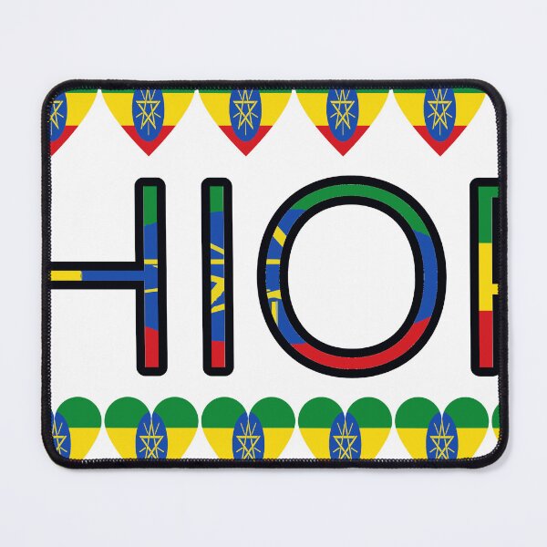 Item preview, Ethiopia Flag Letters And Hearts designed and sold by TheIconSmith.