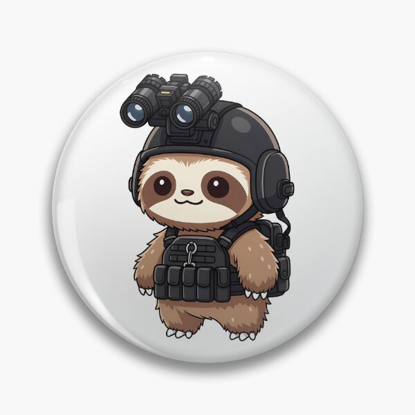 Item preview, Cute Tactical Sloth Night Vision Operator designed and sold by k3rstman1.
