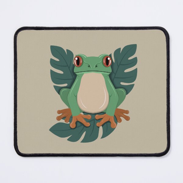 Item preview, Exotic Frog with Monstera Leaves designed and sold by ellealsopaints.