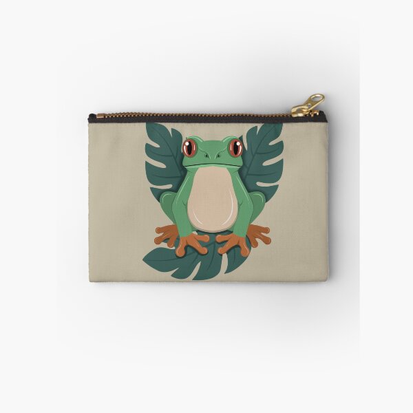 Item preview, Exotic Frog with Monstera Leaves designed and sold by ellealsopaints.
