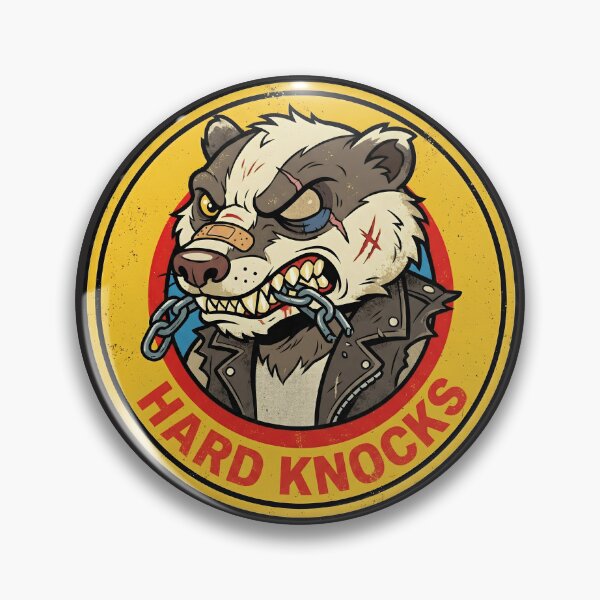 Item preview, Hard Knocks Bruiser - Retro Biker Badger Patch designed and sold by AwesomeBeyondLimits.