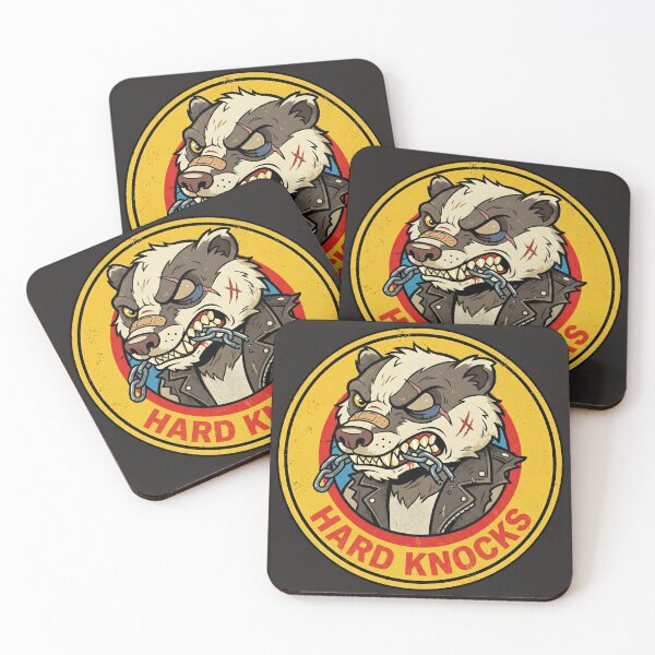 Item preview, Hard Knocks Bruiser - Retro Biker Badger Patch designed and sold by AwesomeBeyondLimits.
