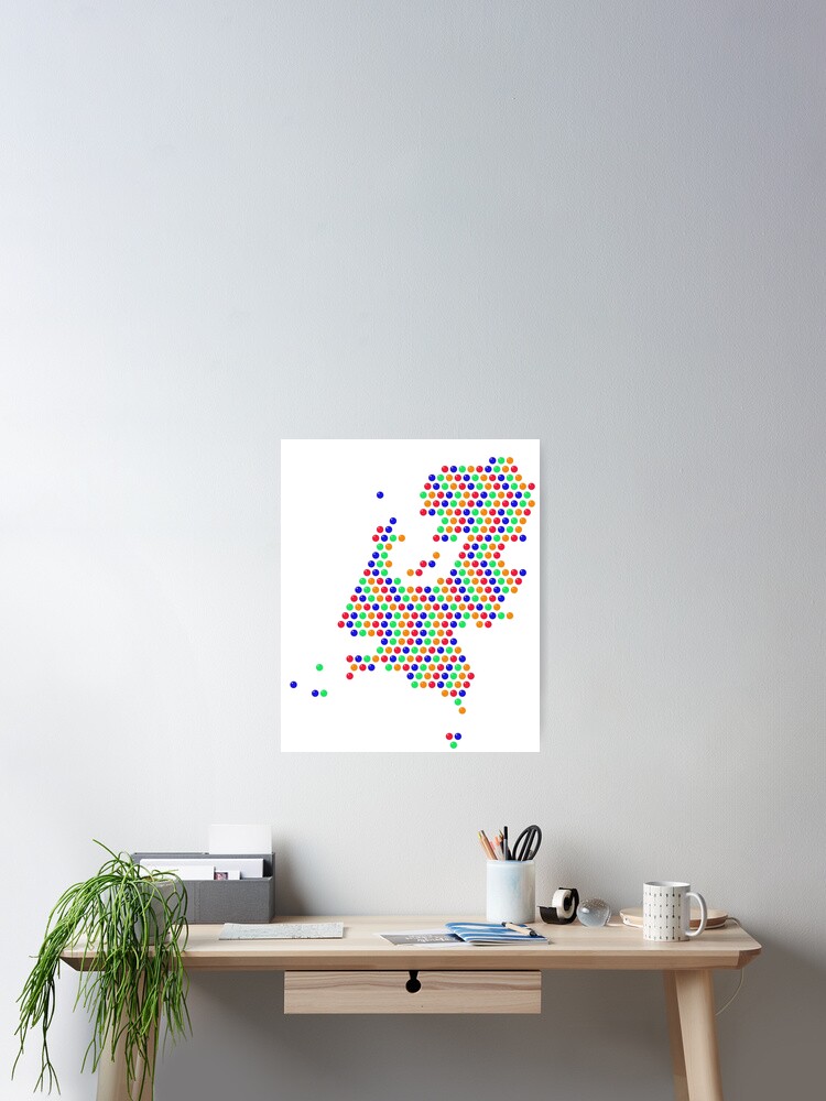 Thumbnail 2 of 3, Poster, Multicolored Rhinestone Netherlands designed and sold by TheIconSmith.
