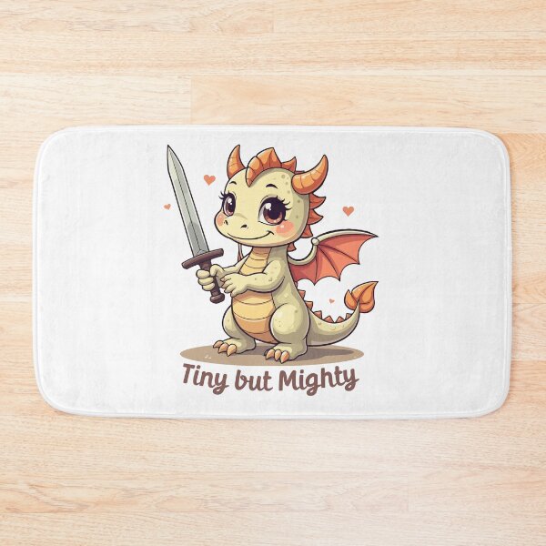 Item preview, Tiny But Mighty Baby Dragon  Cute Sword-Wielding Dragon Cartoon T-Shirt Design designed and sold by Design-Pro-21.