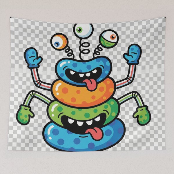 Item preview, Cute Colorful Monster – Funny Kids Cartoon Sticker Illustration designed and sold by Yasmeen1786.