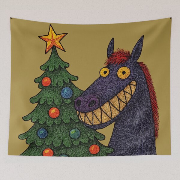 Item preview, Horse Christmas Tree - Happy New Year designed and sold by Jani-art-world.