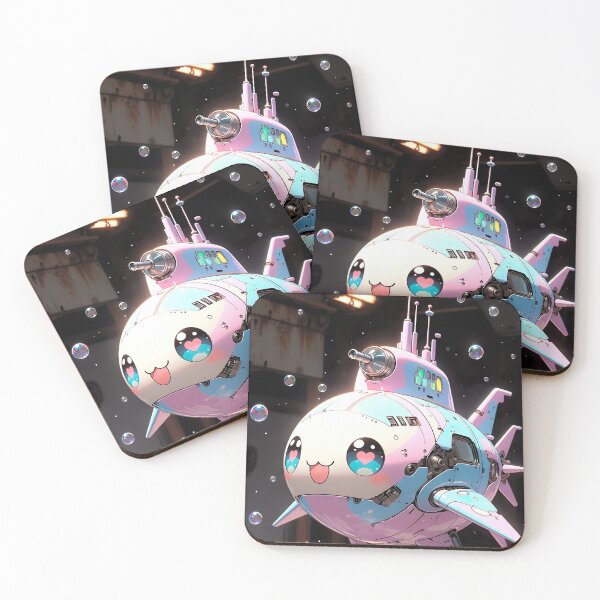Item preview, Kawaii Pastel Submarine – Super Happy Underwater Baby designed and sold by NordseeSteel.