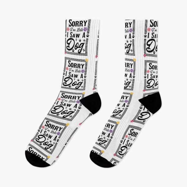 Item preview, Sorry I’m Late I Saw a Dog – Funny Puppy Quote Gift for Dog Lovers & Pet Owners designed and sold by karibov.