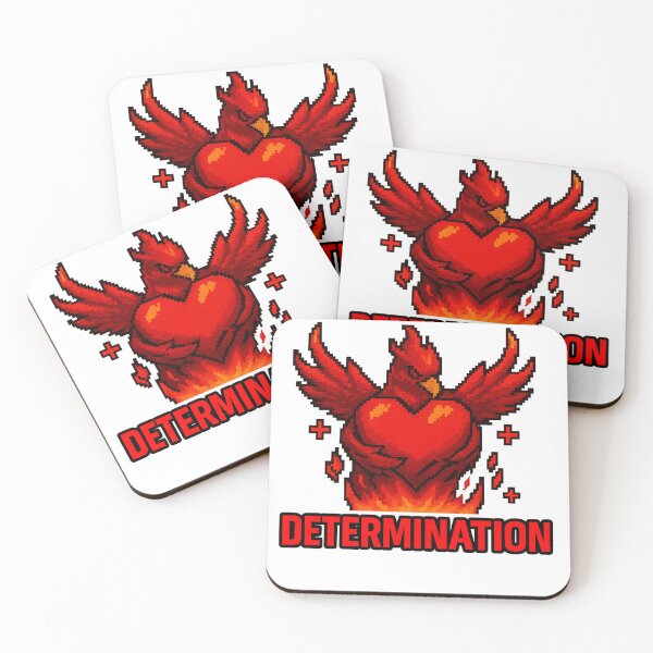 Item preview, Determination Soul Heart – Retro Pixel Phoenix Art designed and sold by GorilaStudio.