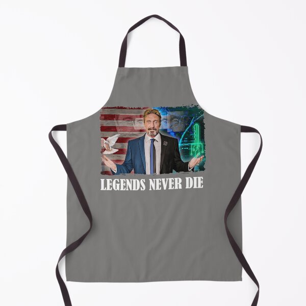 Item preview, MCAFEE-LEGENDS-NEVER-DIE-COOL--JOHN-MCAFEE-RIP--MENS-MCAFEE designed and sold by MelissLim.