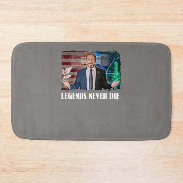 Item preview, MCAFEE-LEGENDS-NEVER-DIE-COOL--JOHN-MCAFEE-RIP--MENS-MCAFEE designed and sold by MelissLim.