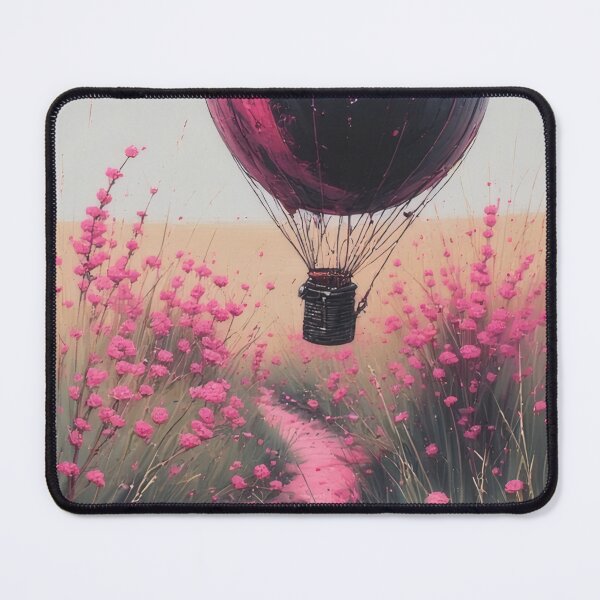 Item preview, Hot air balloon over a blooming field designed and sold by Mianku | Für das Leben.