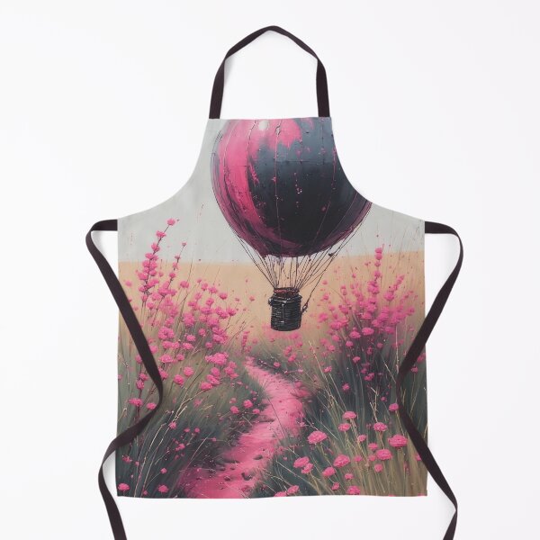 Item preview, Hot air balloon over a blooming field designed and sold by Mianku | Für das Leben.