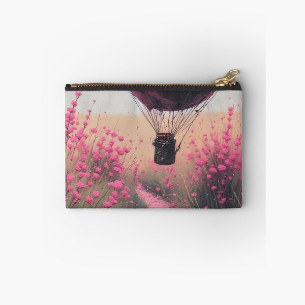 Item preview, Hot air balloon over a blooming field designed and sold by Mianku | Für das Leben.