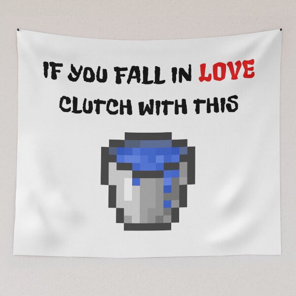 Item preview, Don't fall in love!! Water bucket clutch funny joke designed and sold by MesWorlds.