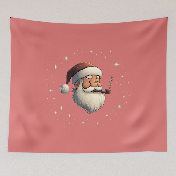 Item preview, Santa ready for a pipe holiday, colorful edition. designed and sold by Knock on my door.