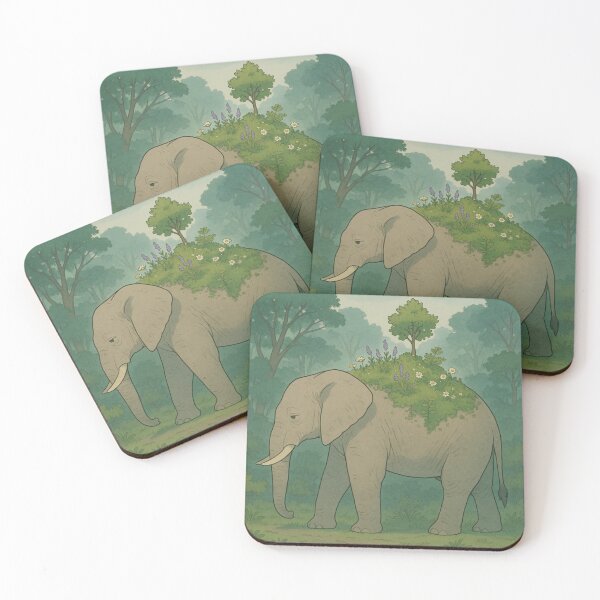 Item preview, Garden on My Back – Mindful Elephant of Quiet Strength designed and sold by HappySproutArt.