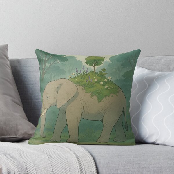 Item preview, Garden on My Back – Mindful Elephant of Quiet Strength designed and sold by HappySproutArt.