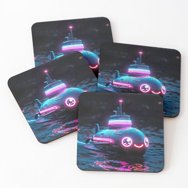 Item preview, Cyberpunk Kawaii Neon Submarine – Night City Glow Baby designed and sold by NordseeSteel.