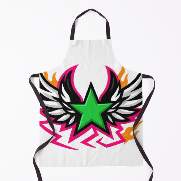 Item preview, "Epic Green Star Winged Esports Logo – Fire & Neon Energy Emblem" designed and sold by Artaprintly.