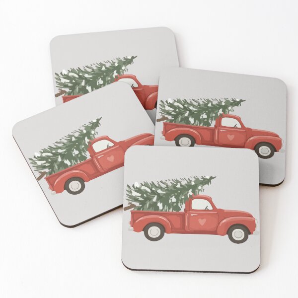Item preview, Christmas truck with tree designed and sold by SunnyGrove Designs.