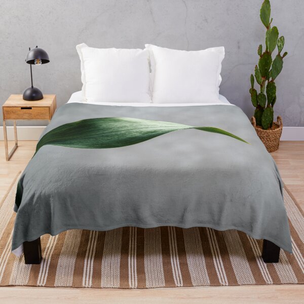 Item preview, Green leaf on gray background designed and sold by anytka.