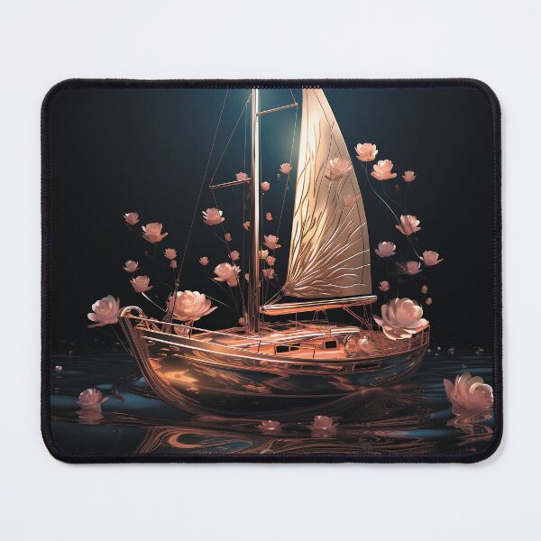 Item preview, Golden sea yacht. Golden sailboat. designed and sold by MagelliShop.