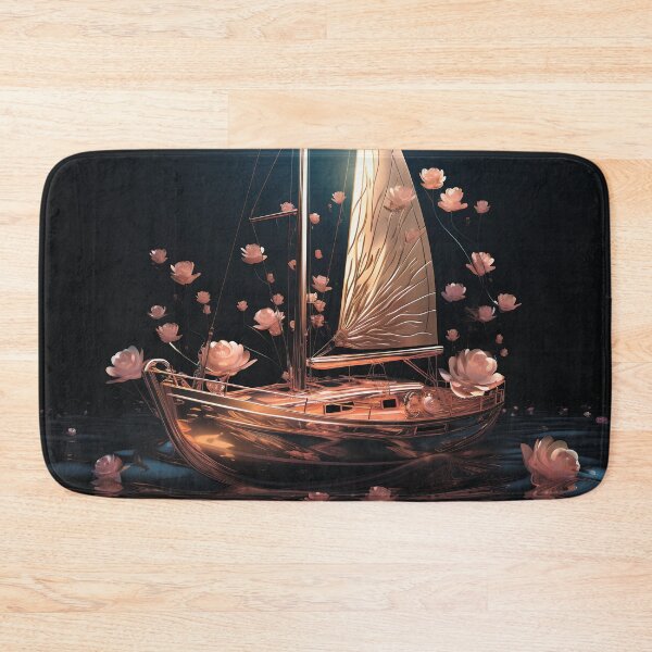 Item preview, Golden sea yacht. Golden sailboat. designed and sold by MagelliShop.