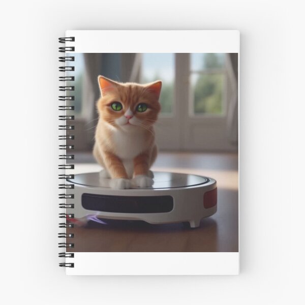 Item preview, Cat Riding a Roomba designed and sold by Tik Cats.