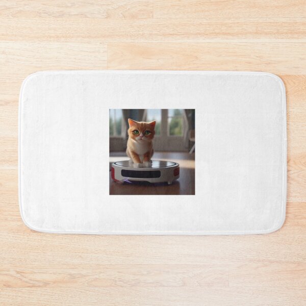 Item preview, Cat Riding a Roomba designed and sold by Tik Cats.