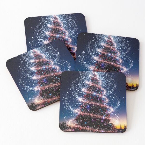 Item preview, Magical Sparkling Christmas Tree Under the Starry Night designed and sold by AmetistLight.