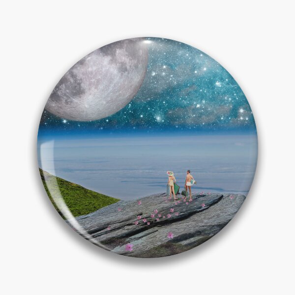 Item preview, Beach couple in retro space collage designed and sold by helengarvey.