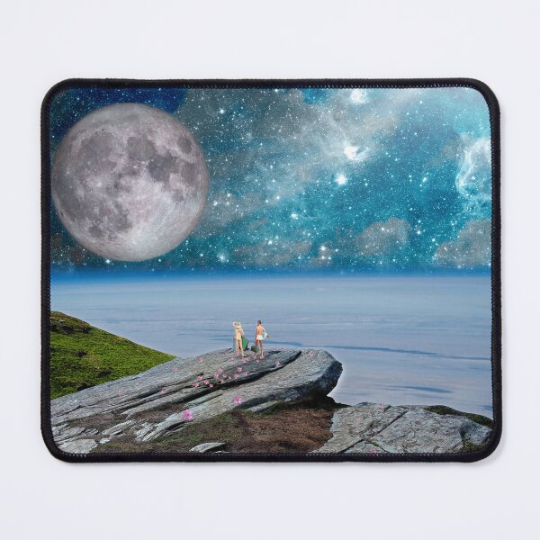 Item preview, Beach couple in retro space collage designed and sold by helengarvey.