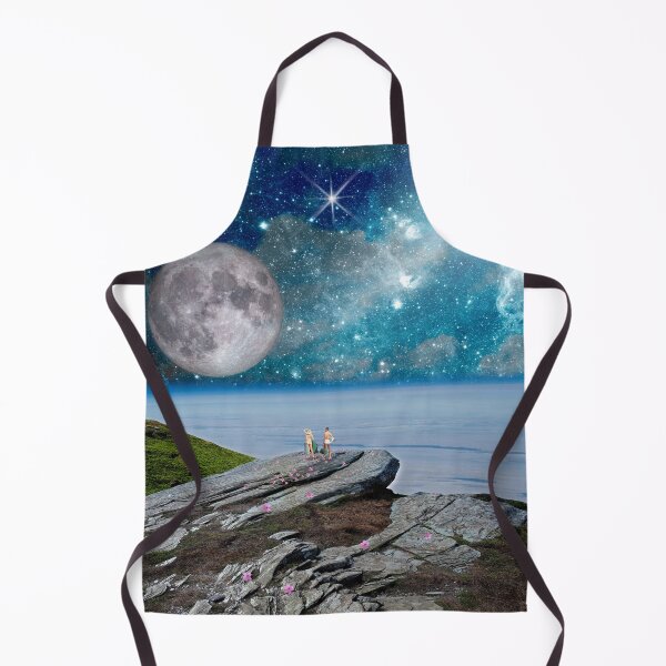 Item preview, Beach couple in retro space collage designed and sold by helengarvey.