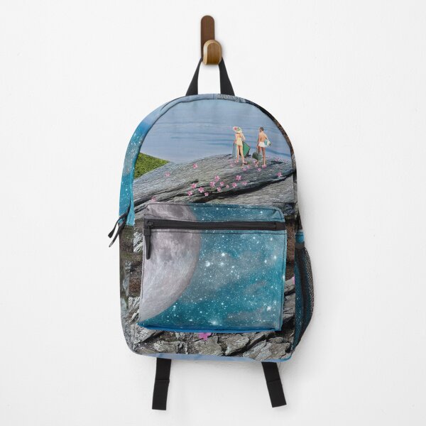 Item preview, Beach couple in retro space collage designed and sold by helengarvey.