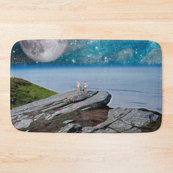 Item preview, Beach couple in retro space collage designed and sold by helengarvey.
