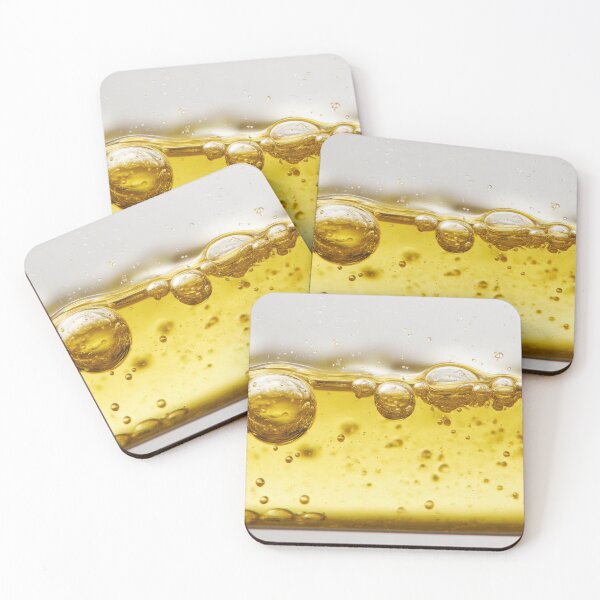 Item preview, Bubbles floating in golden liquid designed and sold by anytka.