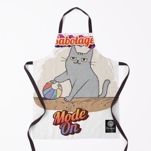 Item preview, Sabotage Mode: On – Unbothered Cat Pushing the Ball designed and sold by HOUSE OF TIST.