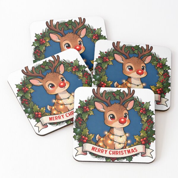 Item preview, Cute Rudolph Reindeer Wreath designed and sold by Dxvect.