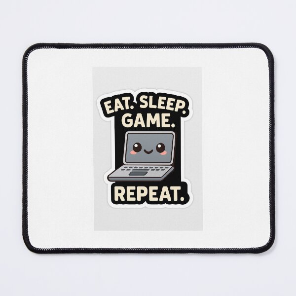 Item preview, Eat Sleep Game Repeat – Cute Kawaii Laptop Gaming Sticker designed and sold by Quick-sell.