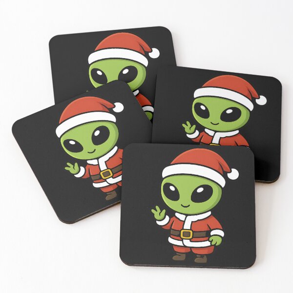 Item preview, Cute Alien kids Santa Christmas Cartoon gift  designed and sold by DrawHandArt.