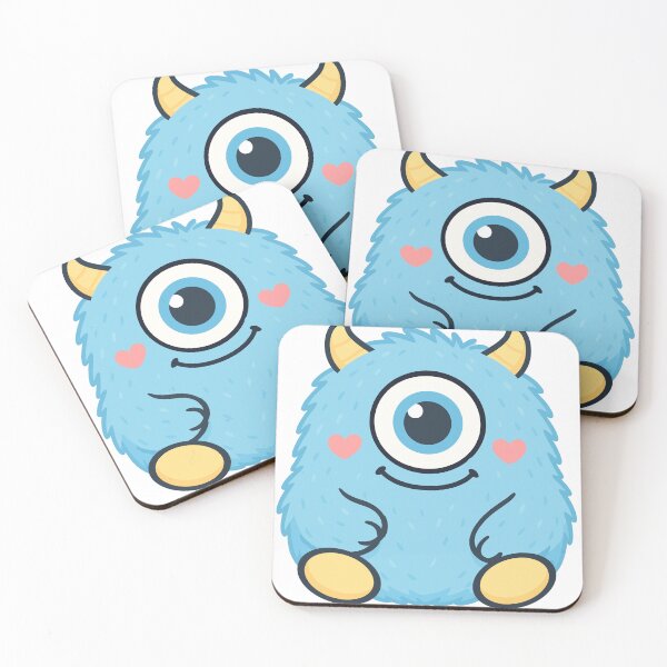 Item preview, Cute One-Eyed Monster with Heart Sticker | Kawaii Funny Creature Design designed and sold by ColorNestStudio.
