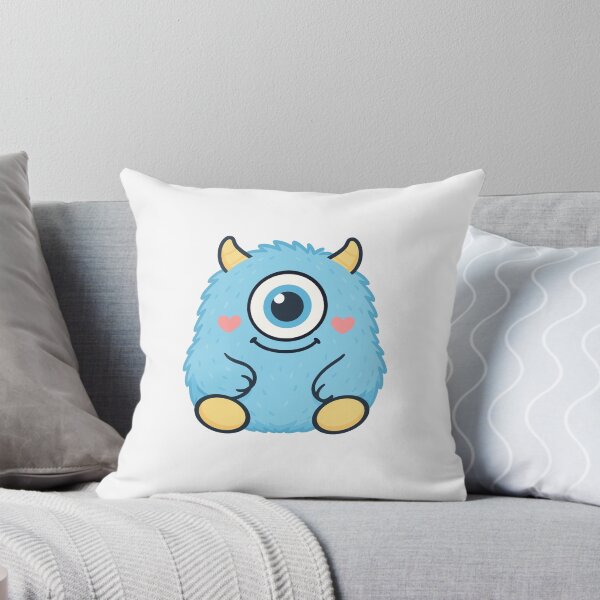 Item preview, Cute One-Eyed Monster with Heart Sticker | Kawaii Funny Creature Design designed and sold by ColorNestStudio.