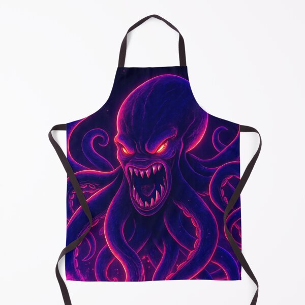 Item preview, Neon Kraken – Glowing Cyber Ocean Monster designed and sold by GolabMagic.