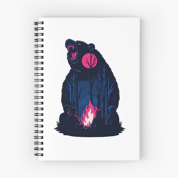 Item preview, Mystic Forest Campfire With Giant Bear Silhouette designed and sold by DrawHandArt.